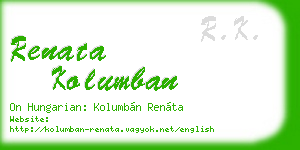 renata kolumban business card