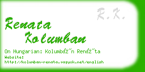 renata kolumban business card